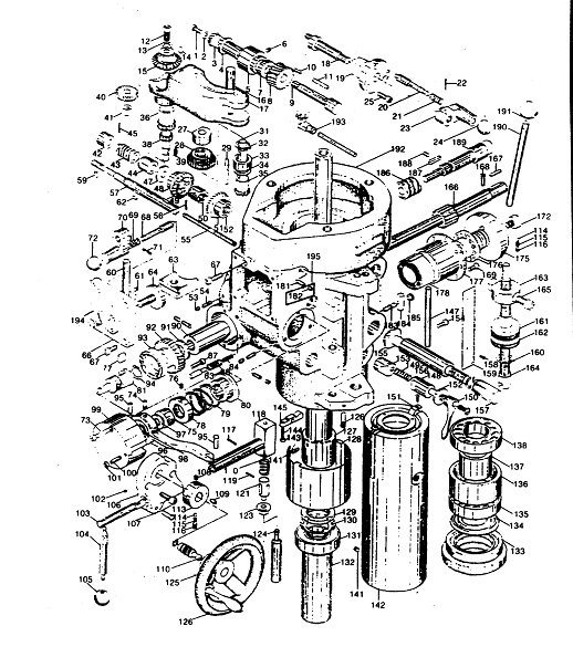 炮塔铣床零部件分解图,让您的维修无后顾之忧!
